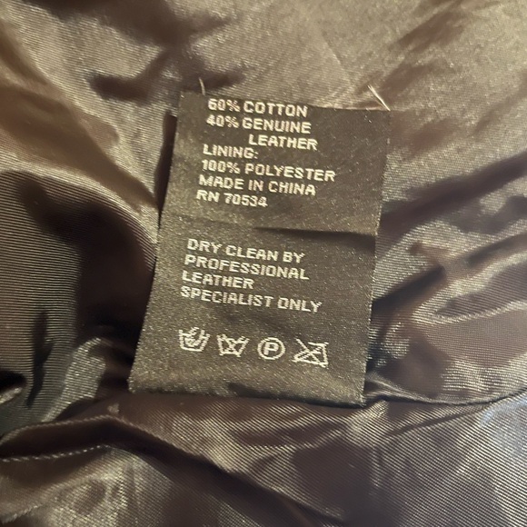 H&D Distressed Genuine Leather/Denim Jacket - Picture 13 of 15